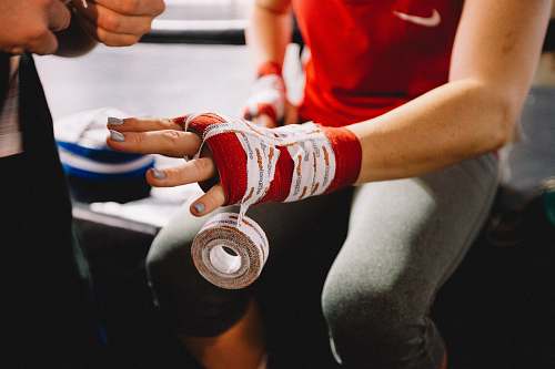 hand person wrapping bandage london